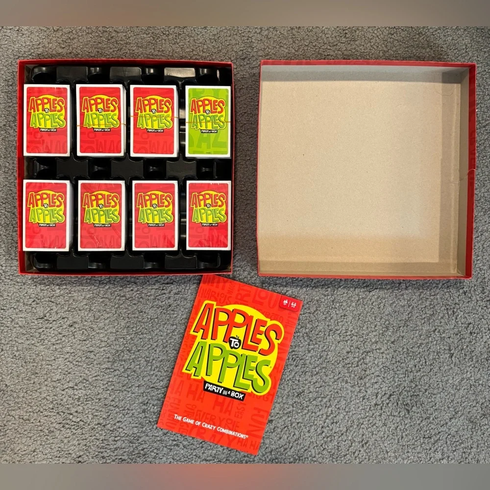 Apples to Apples Party Box Game - Complete & 5 Unopened Card Packs